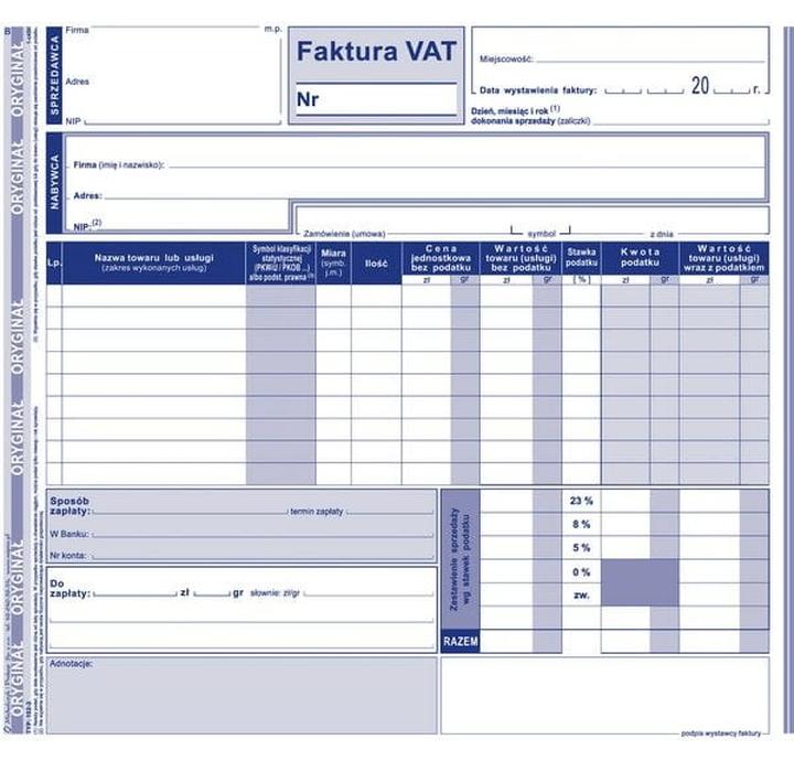 Jak przygotować fakturę bez VAT? Praktyczny wzór do wykorzystania