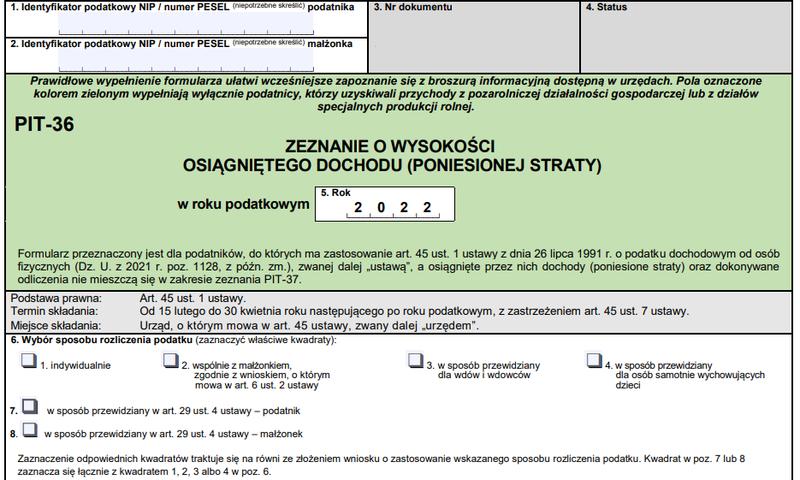 Rozliczenie podatku dochodowego