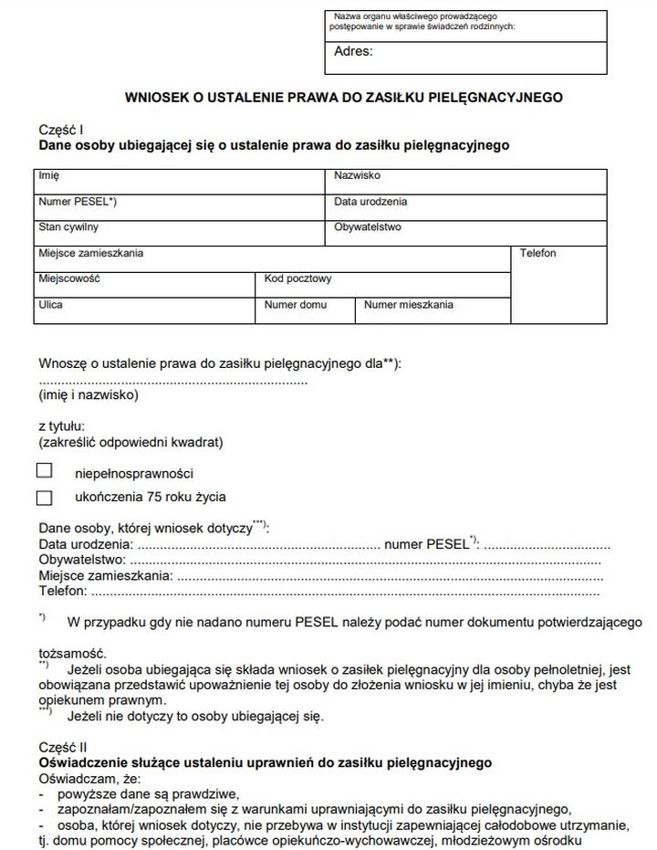 Zasiłek pielęgnacyjny a dochód