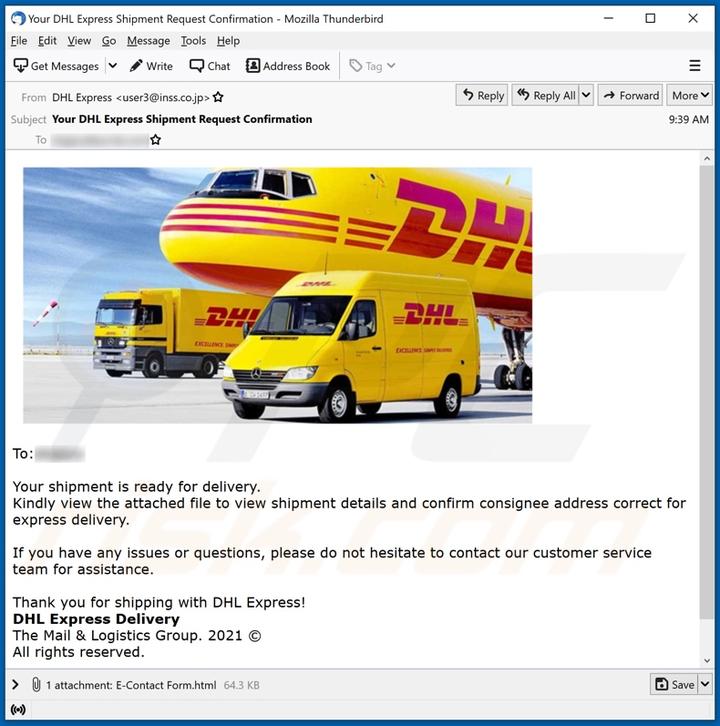 Informacje dla klientów DHL