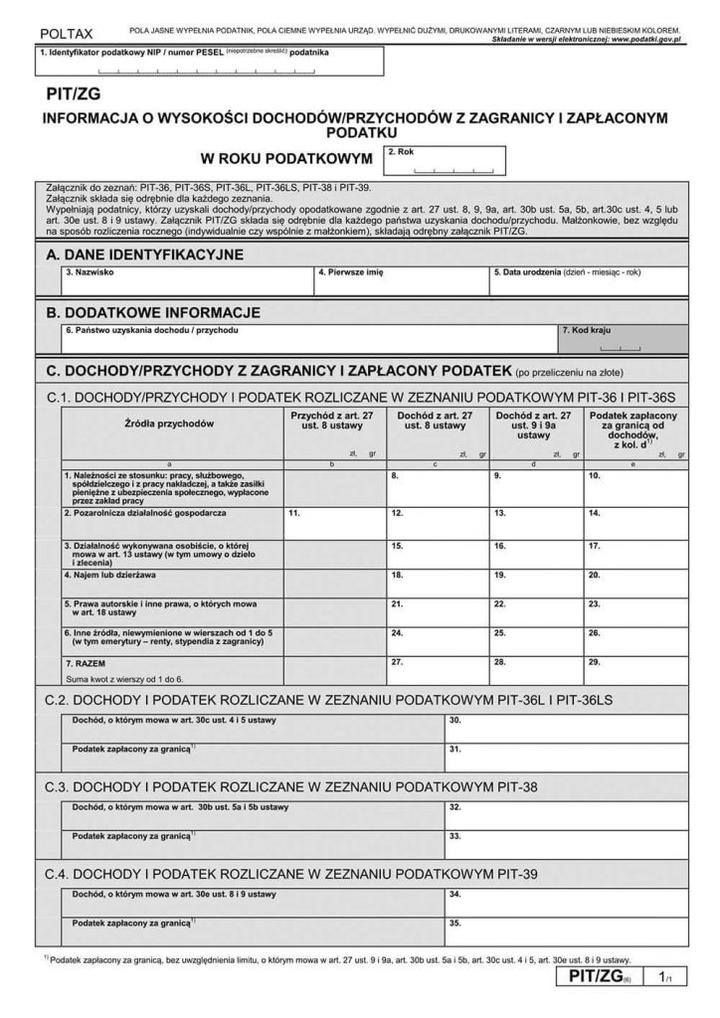 Terminy składania pit 36