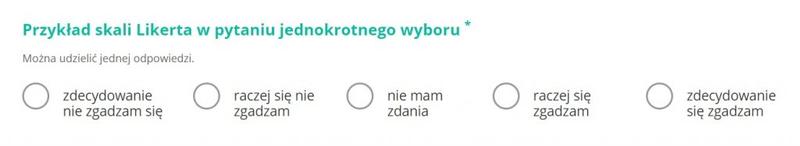 Zastosowanie skali Likerta