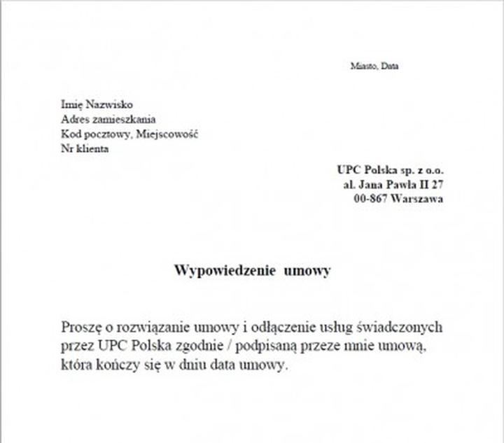 Jak skutecznie złożyć wypowiedzenie umowy UPC?