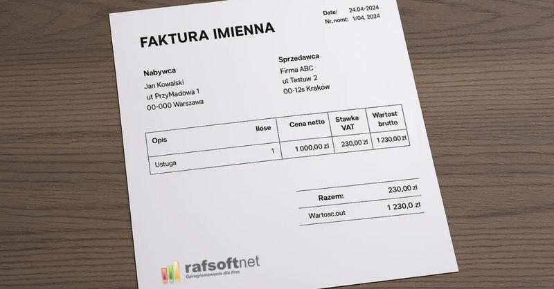 Faktury imienne