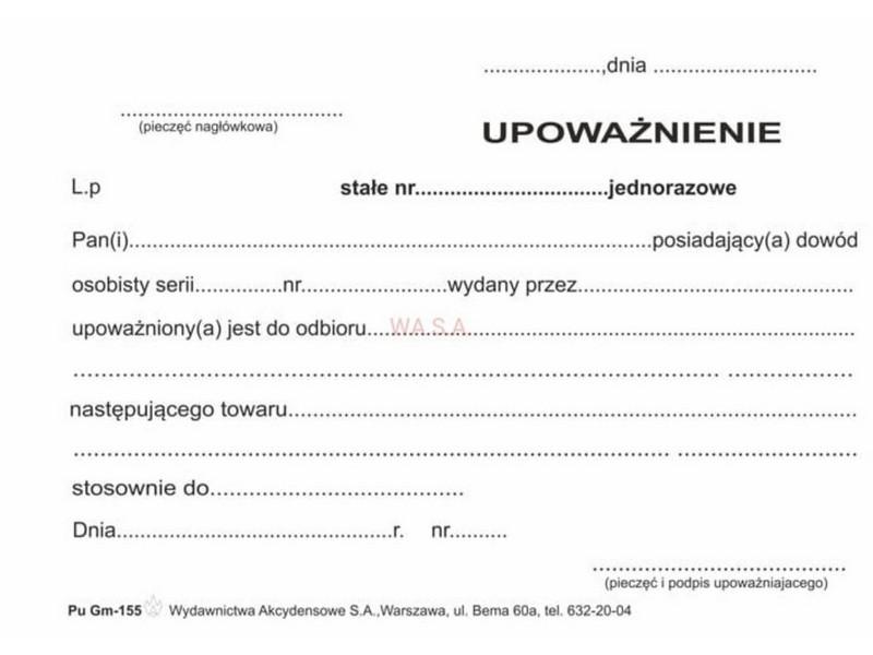 Jak napisać upoważnienie