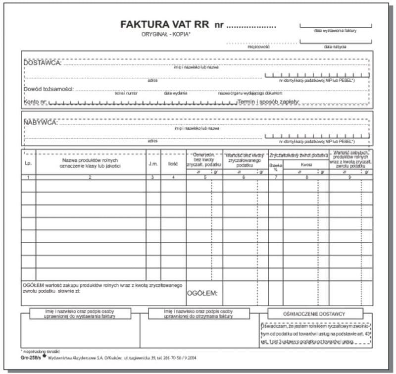 Obieg faktur RR w firmie