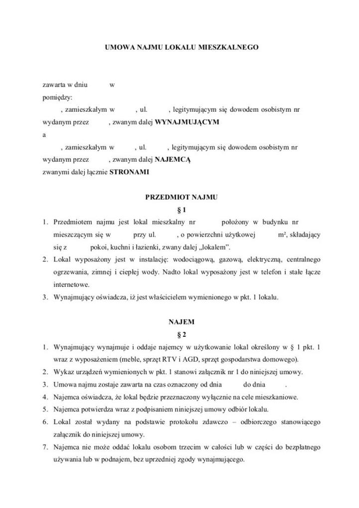 Zabezpieczenie interesów wynajmującego