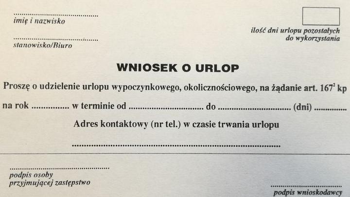 Urlop okolicznościowy w pracy
