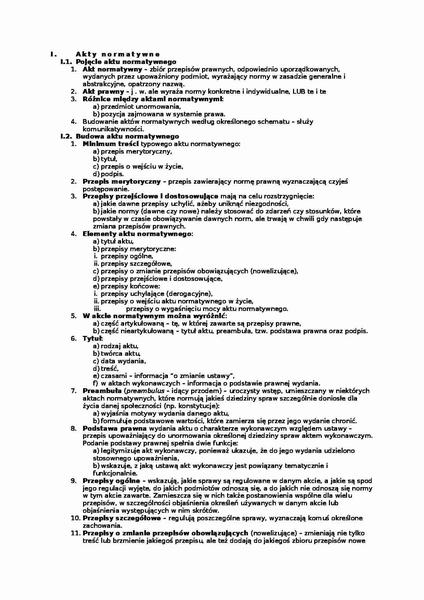 Akty normatywne w prawie