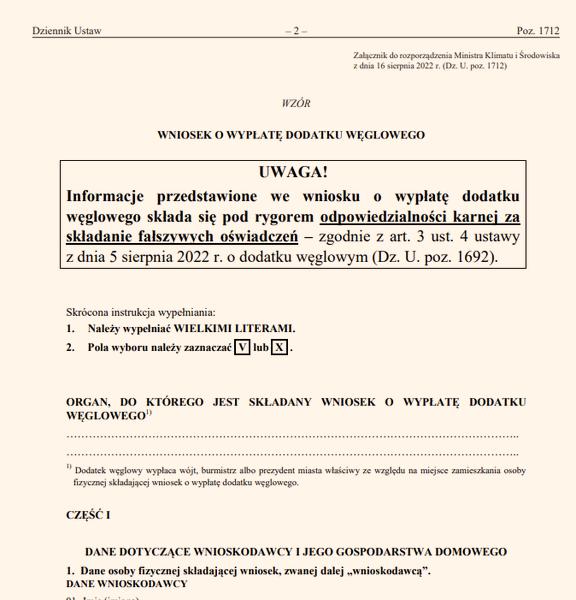 Dodatek węglowy dla Ukraińców