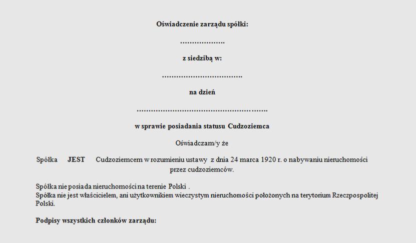 Elementy oświadczenia